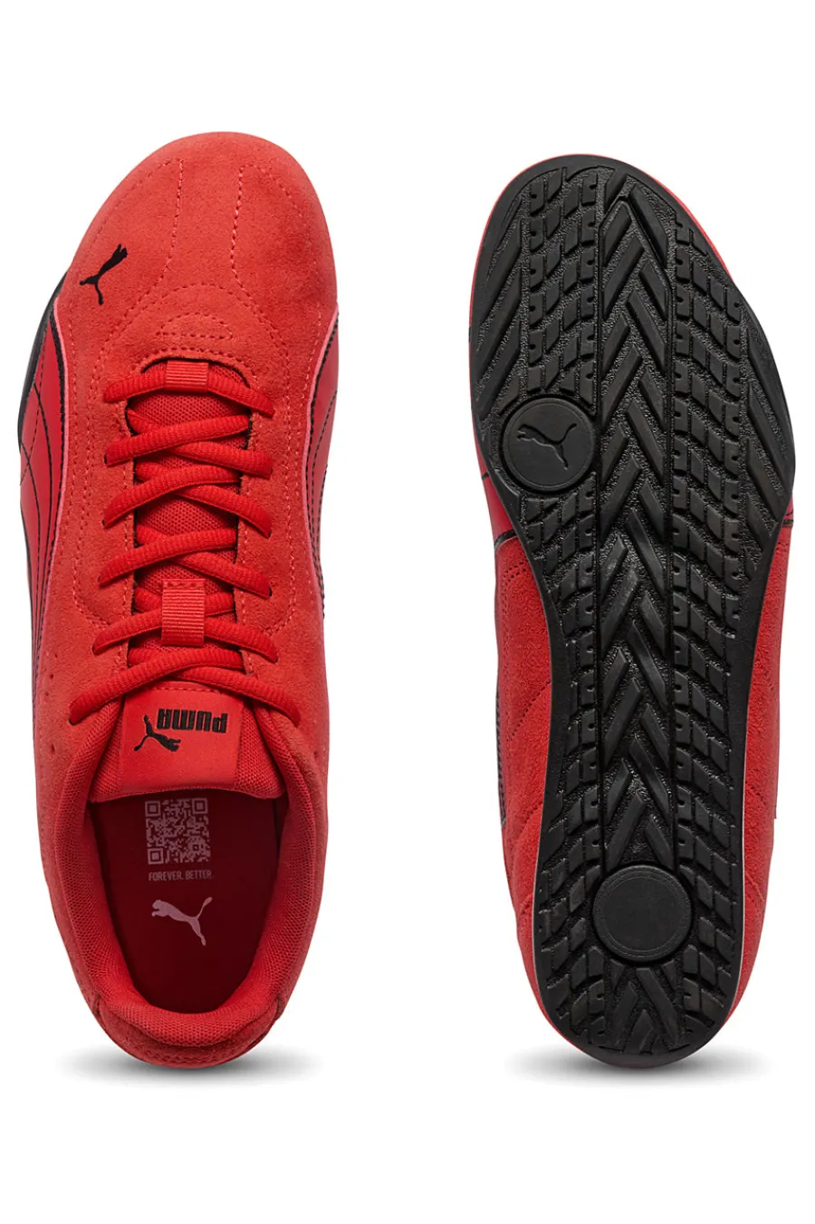 Uomo PUMA Sneakers rosse basse in suede Catch SD