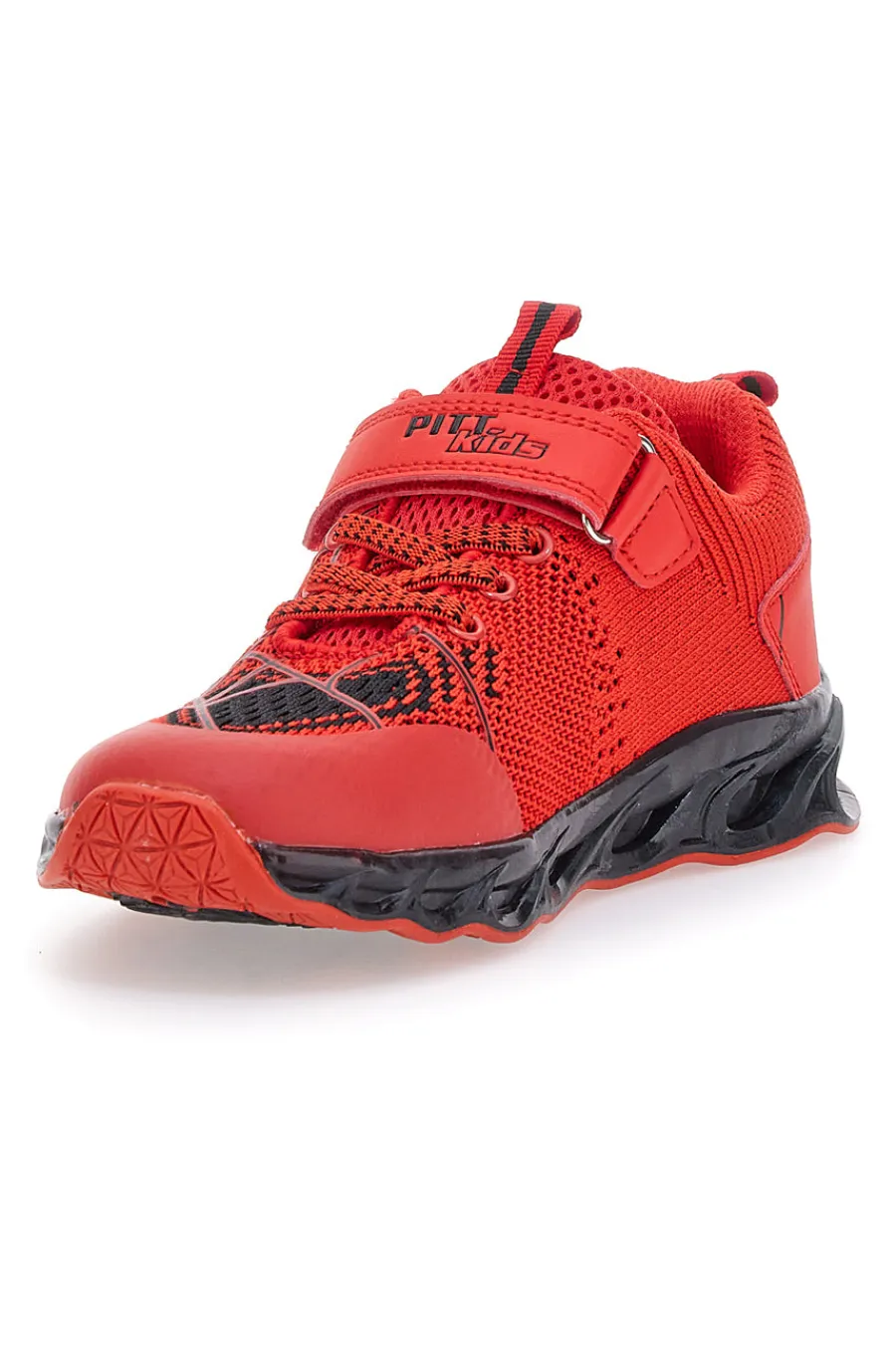 PITT KIDS Sneakers rosse con luci e velcro K281