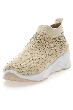 ME u0026 ME Sneakers Slip On Beige con Strass Me & Me 090263 Sale