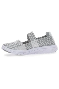 OVERLAND Sneakers Slip-on 9610 Bianche e Grigie WHITE/SILVER