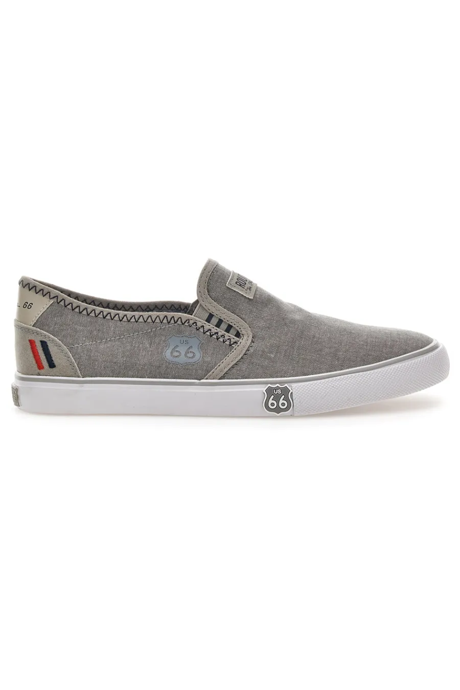 Uomo ROUTE 66 Sneakers Slip-on 21808 Grigie