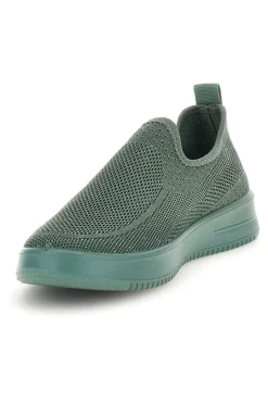 MIO TEMPO Sneakers slip on verdi in tessuto traforato tf2508059 VERDE Sale