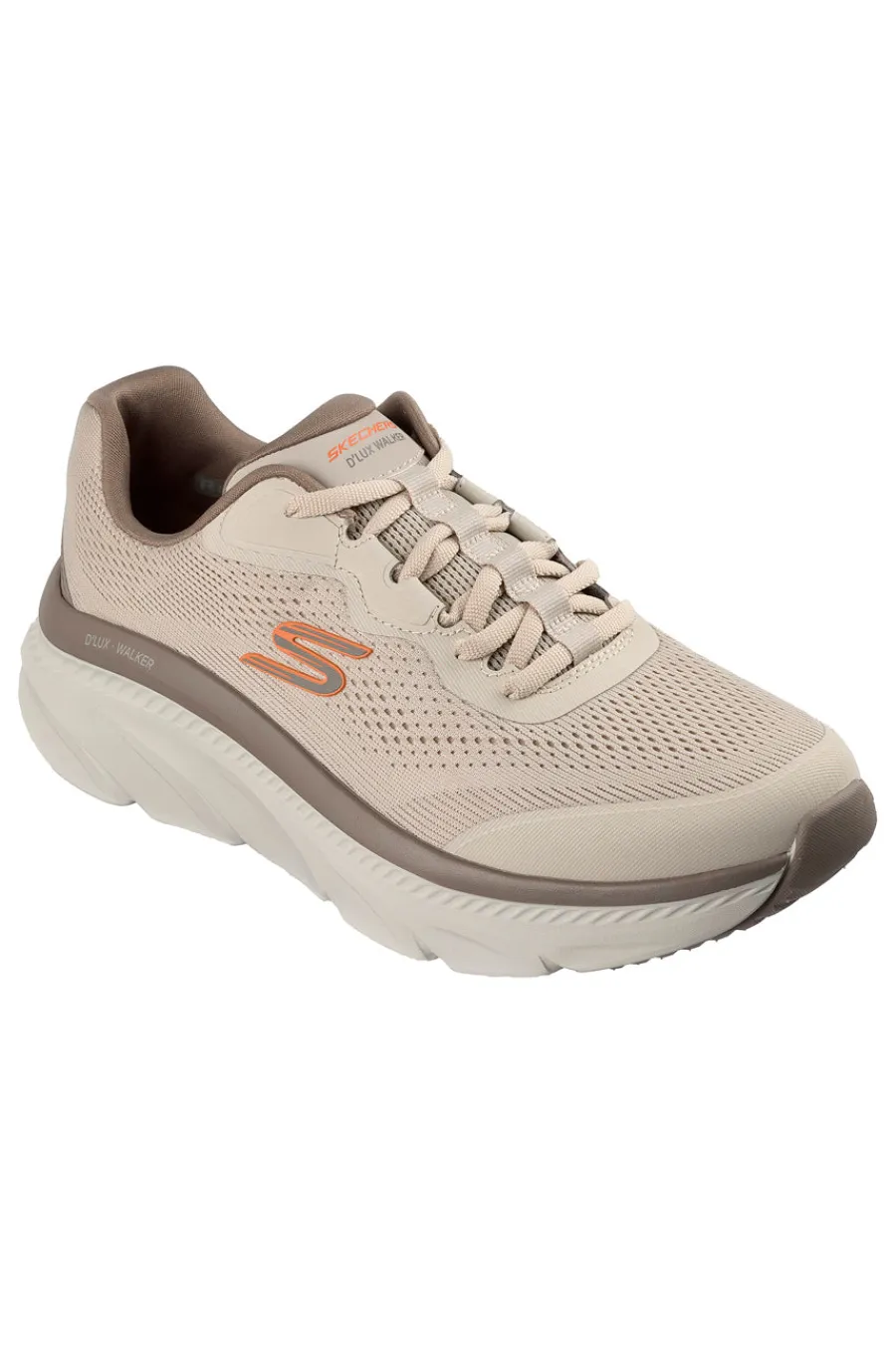 Uomo SKECHERS Sneakers sportive Taupe in mesh engineered con relaxed fit Dlux Walker 3.0 Bravik