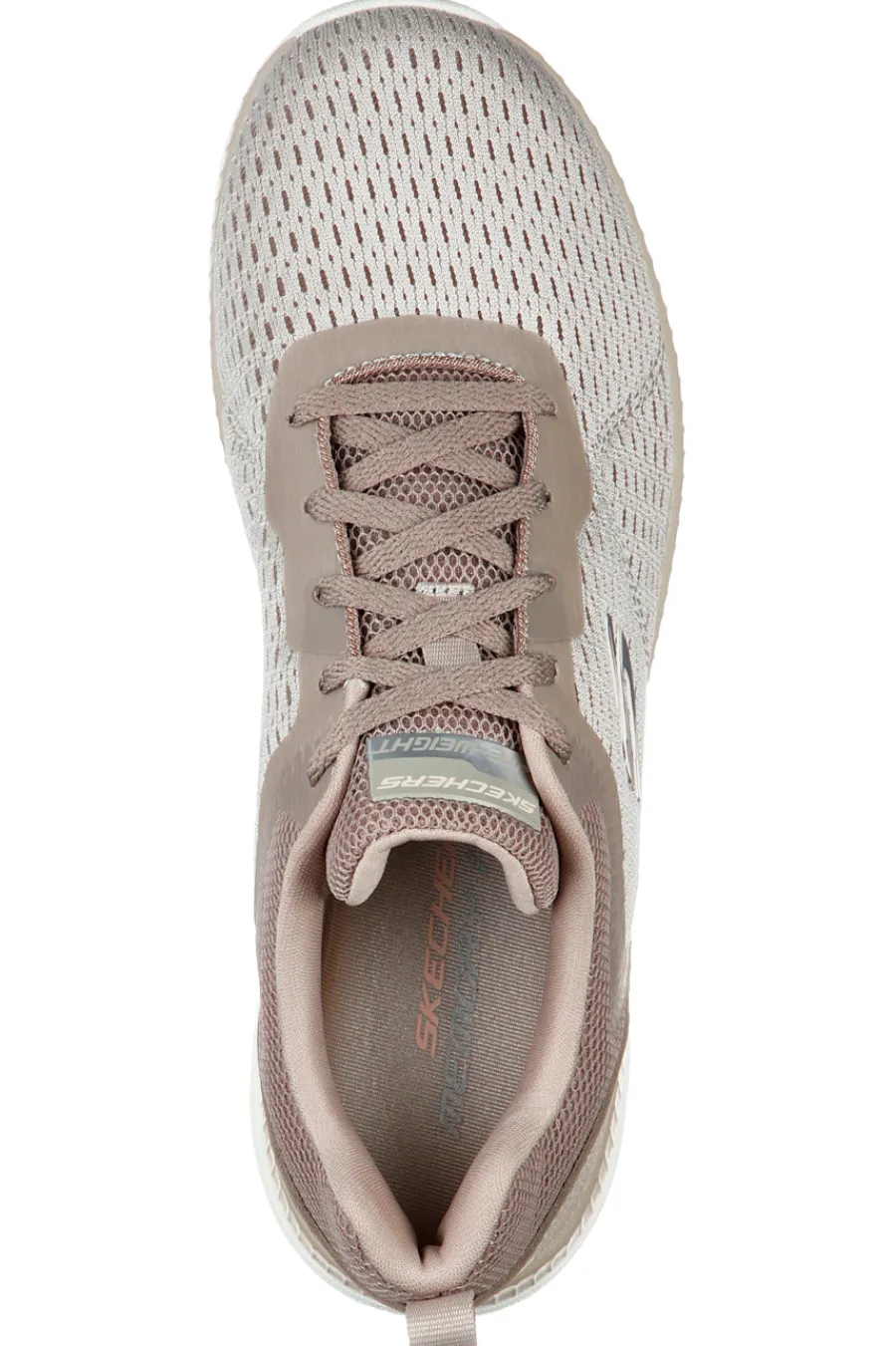 SKECHERS Sneakers in mesh con soletta memory foam Bountiful Quick Path TAUPE Outlet