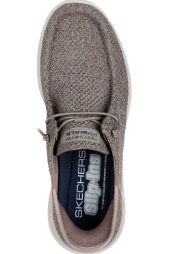 Uomo SKECHERS Sneakers Taupe Hands Free Slip-ins: GO WALK Max - Halcyon