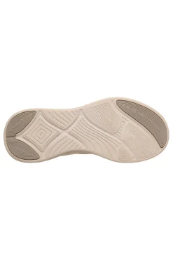 Uomo SKECHERS Sneakers taupe slip on in tessuto Bobs Moda Flex Broad Acre