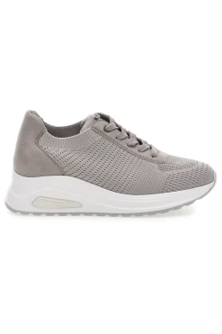 INBLU Sneakers in tessuto traspirante con zeppa 485IN TORTORA New