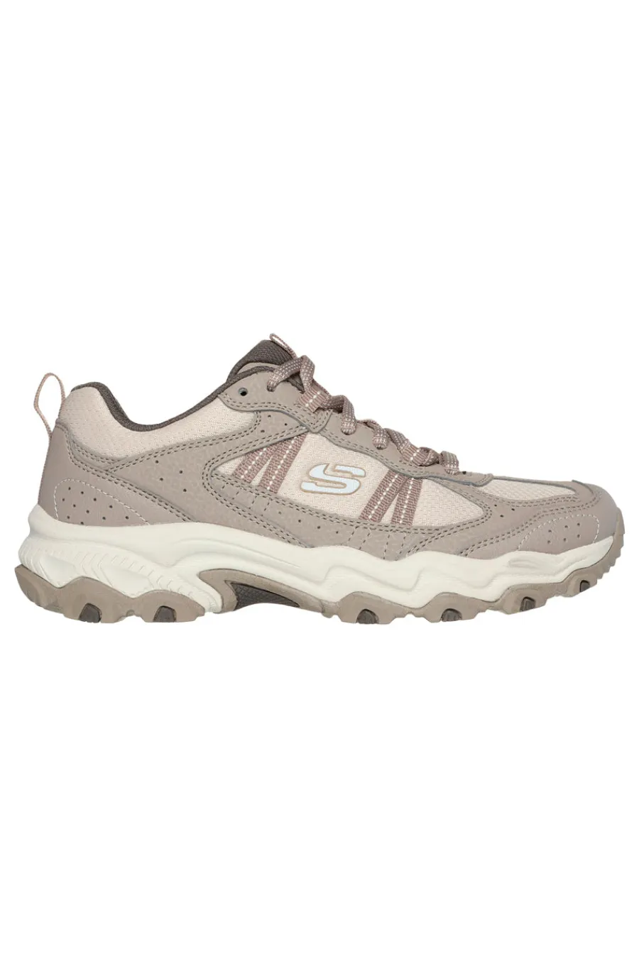 Donna SKECHERS Sneakers trekking beige con lacci Stamina at