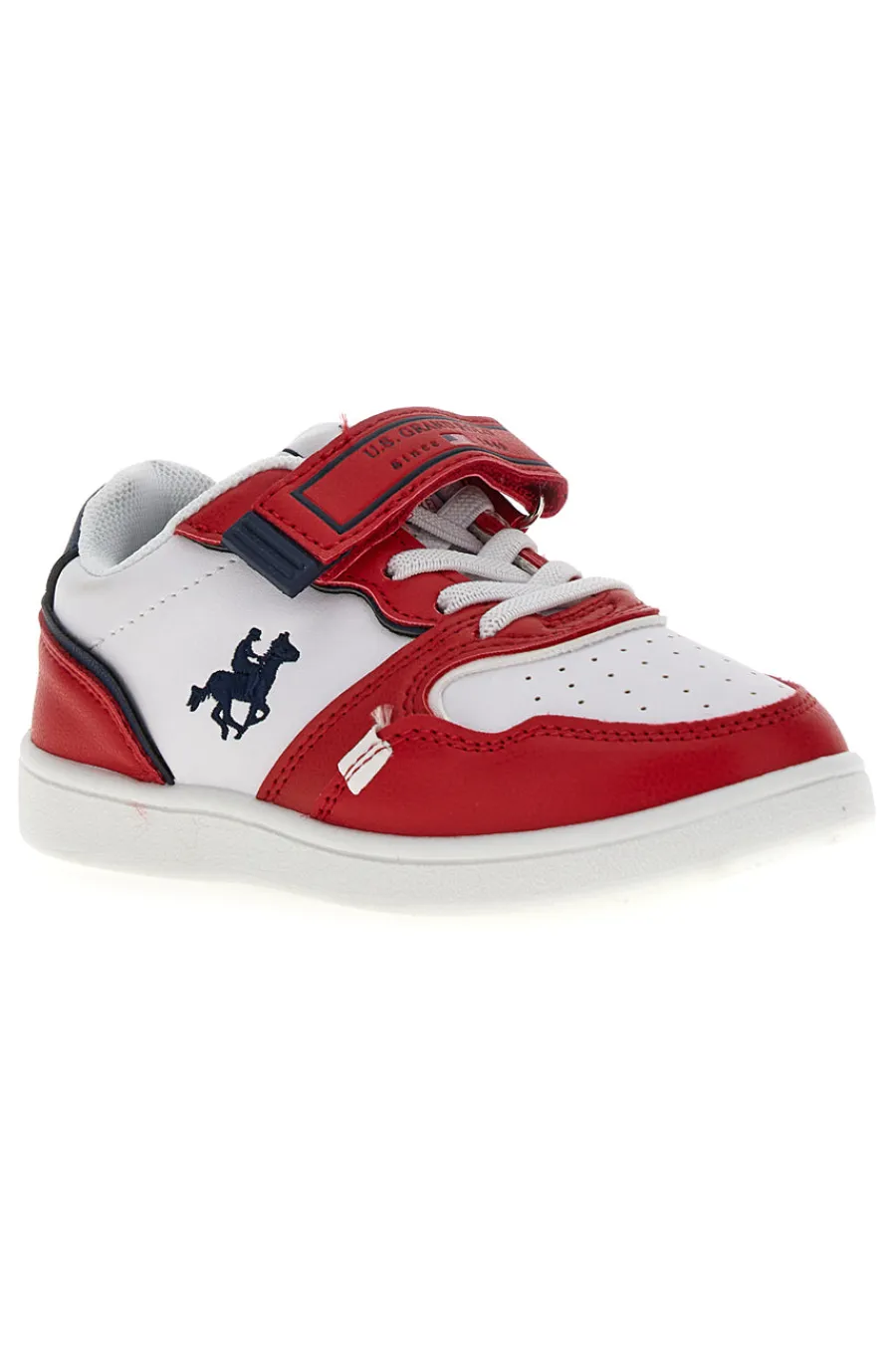 U.S. GRAND POLO Sneakers San Diego LTX Bianche e Rosse