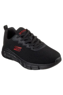 Uomo SKECHERS Sneakers Vegane Nere con Soletta in Memory Foam BOBS Sport B Flex - Chill Edge
