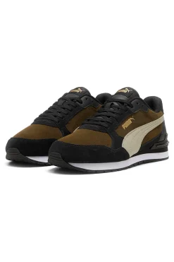 Uomo PUMA Sneakers verde oliva e nere inserti in pelle ST Runner V4 SD