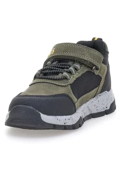 PITT KIDS Sneakers verdi con dettagli neri e gialli 124