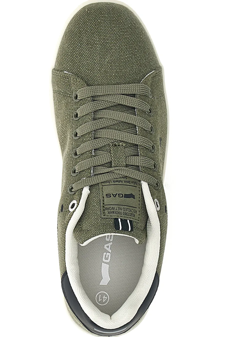 Uomo GAS Sneakers verdi in tessuto con fondo a contrasto SAMMY CVS