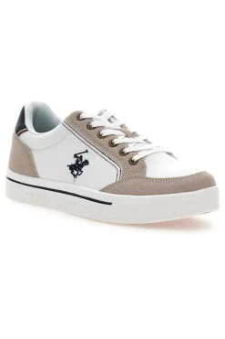 Uomo BEVERLY HILLS Sneakers Weiß und Beige Polo Club BHM6105