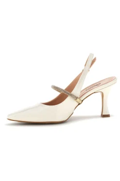 PITTARELLO COUTURE Spitze beige Pumps mit Riemen 8330 IVORY Sale