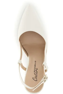 PITTARELLO COUTURE Spitze cremefarbene Slingback-Schuhe mit Riemen 1922 BURRO Outlet