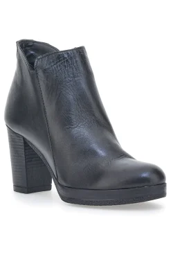 PITTARELLO CLASS Stivaletti Ankle Boots 307 Nero Vera Pelle Discount