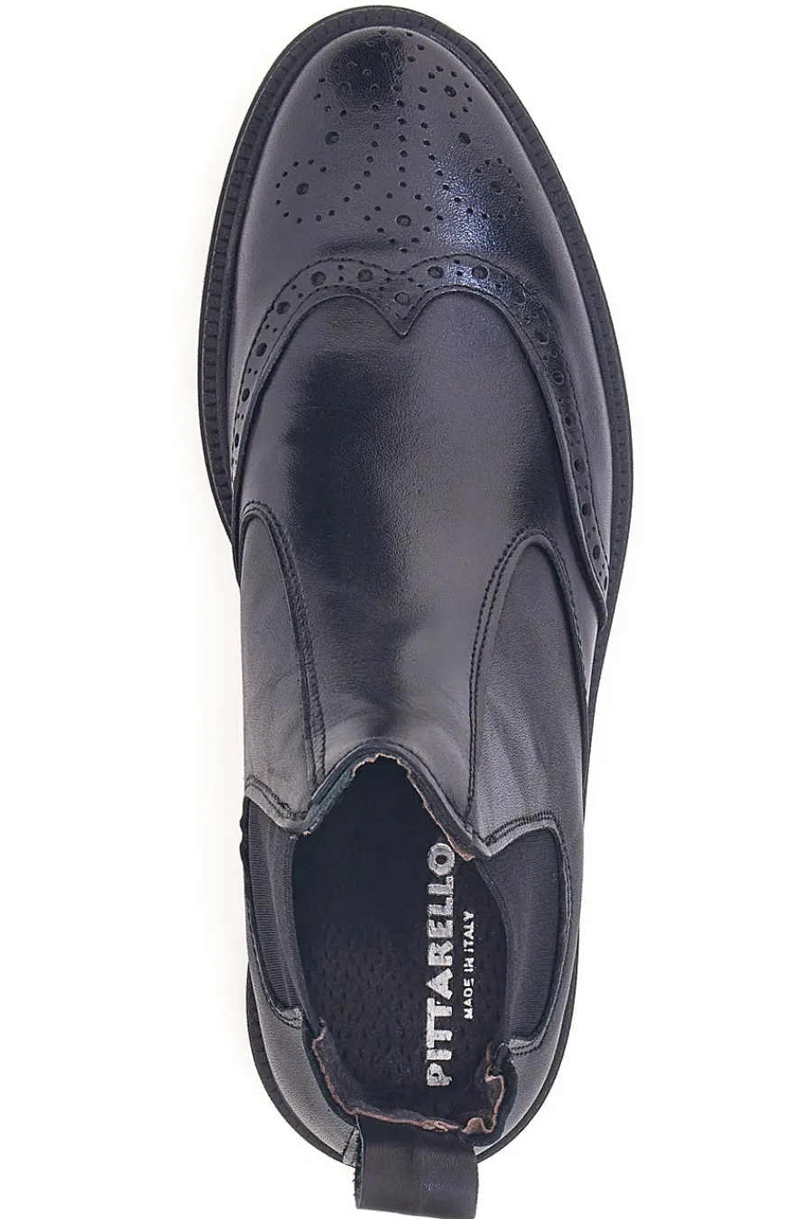Uomo PITTARELLO Stivaletti Beatles neri in pelle stile inglese con coda di rondine 10
