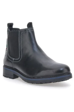 Uomo MARINA MILITARE Stivaletti Beatles Neri In Vera Pelle 14