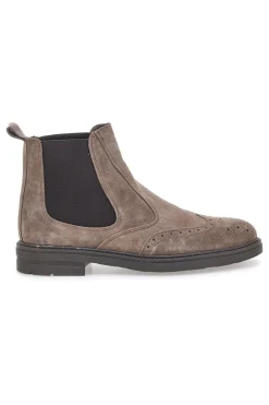 Uomo PITTARELLO Stivaletti Beatles in camoscio con lavorazione brogue