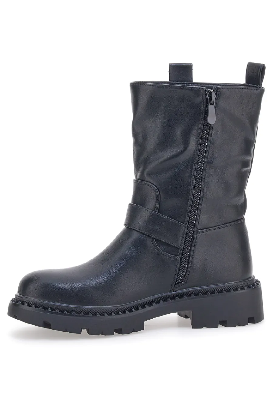 Donna MIO TEMPO Stivaletti Biker Neri First Lady 2