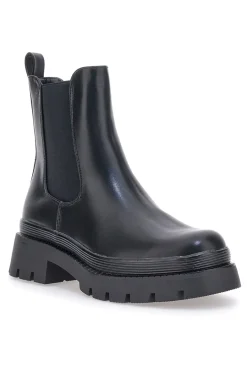 Donna PRIMA RIGA Stivaletti Chelsea Boots Neri 1303