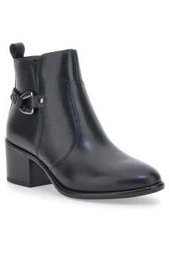 PITTARELLO CLASS Stivaletti neri con tomaia liscia e tacco a blocco 1977 NERO Hot