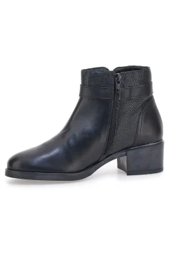 PITTARELLO CLASS Stivaletti neri in pelle con fibbia laterale 853065 New