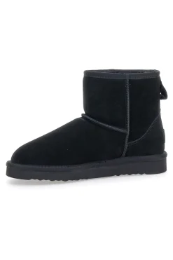 Donna PITTARELLO WOW Stivaletti neri in vera pelle con pelo interno stile pantofola 3551