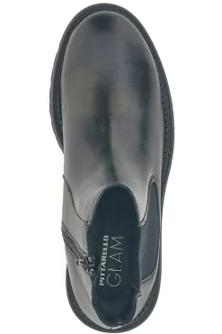 Donna PITTARELLO GLAM Stivaletti neri in vera pelle con suola carrarmato 619