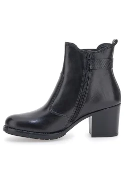 PITTARELLO CLASS Stivaletti neri in vera pelle con tacco a blocco 3047 NERO Outlet