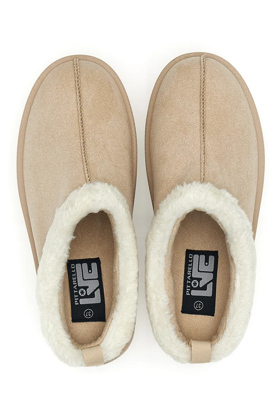 PITTARELLO LOVE Stivaletti stile pantofola con bordo in pelo PK1913C BEIGE Clearance