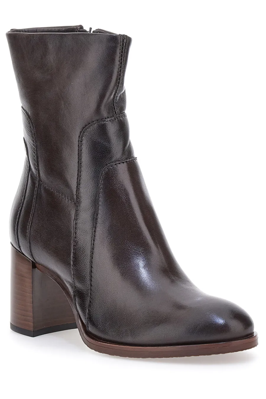 PITTARELLO MUST HAVE Stivaletti Tronchetti moka in vera pelle con tacco T26206 Online