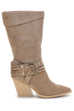 CAFÈ COST Stivali Beige traforati con fibbie Cafe' cost P723 Hot