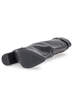 ENERGY Stivali neri con gambale morbido e tacco squadrato I6 SCHWARZ Clearance