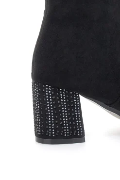 LE HAVRE PARIS Stivali Neri Sopra il Ginocchio Con Tacco KSLTZ3013 Clearance