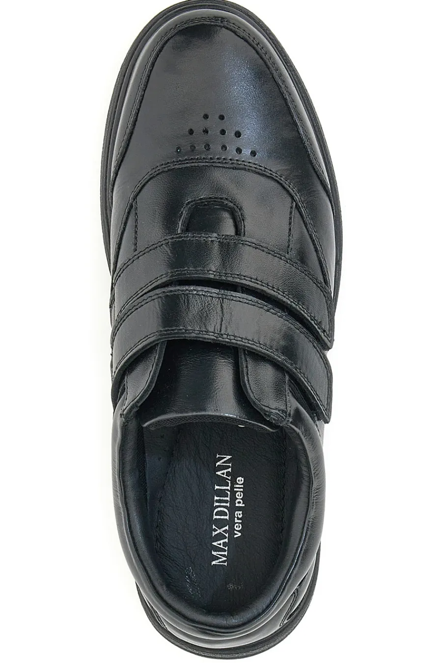 Uomo MAX DILLAN Strigate con Velcro 1104 Vere Pelle