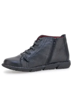 Donna PITTARELLO Stringate alte nere in pelle con zip laterale Tierra 4757