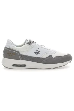 Uomo BEVERLY HILLS Stringate Bianche e Grigie con Lacci POLO CLUB BHM517001