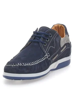 Uomo JERPOINT Stringate Blu con Tomaia in Vera Pelle Nabuk 30