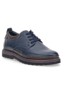 Uomo PITTARELLO ECO Stringate blu in pelle con suola a contrasto 252480002