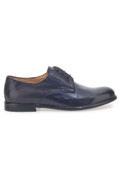 Uomo PITTARELLO PLUS Stringate Blu In Vera Pelle Made in Italy PT911