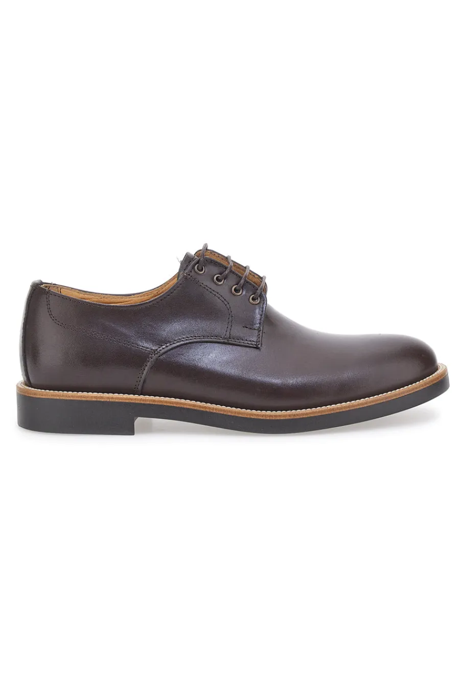 Uomo PITTARELLO Stringate Marroni in Pelle Made in Italy 600
