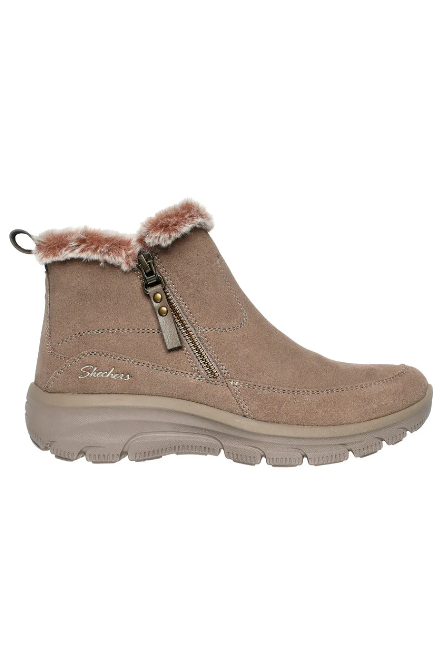 Donna SKECHERS farbene Stiefeletten mit Reißverschluss und Memory Foam Easy Going Cool Zip