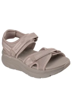 SKECHERS Sandalen mit verstellbaren Kreuzriemen D'LUX WALKER SANDAL BOLD CITY TAUPE Clearance