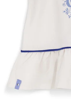 PITT KIDS Top bianco in cotone con spalline arricciate Pt-g-t-9015