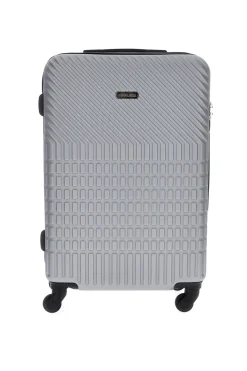 PRIMA RIGA Trolley medio grigio rigido con 4 ruote PR169/M