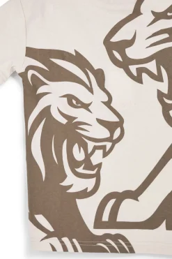 PITT KIDS T-shirt beige con stampa Wild PT-B-T-9021