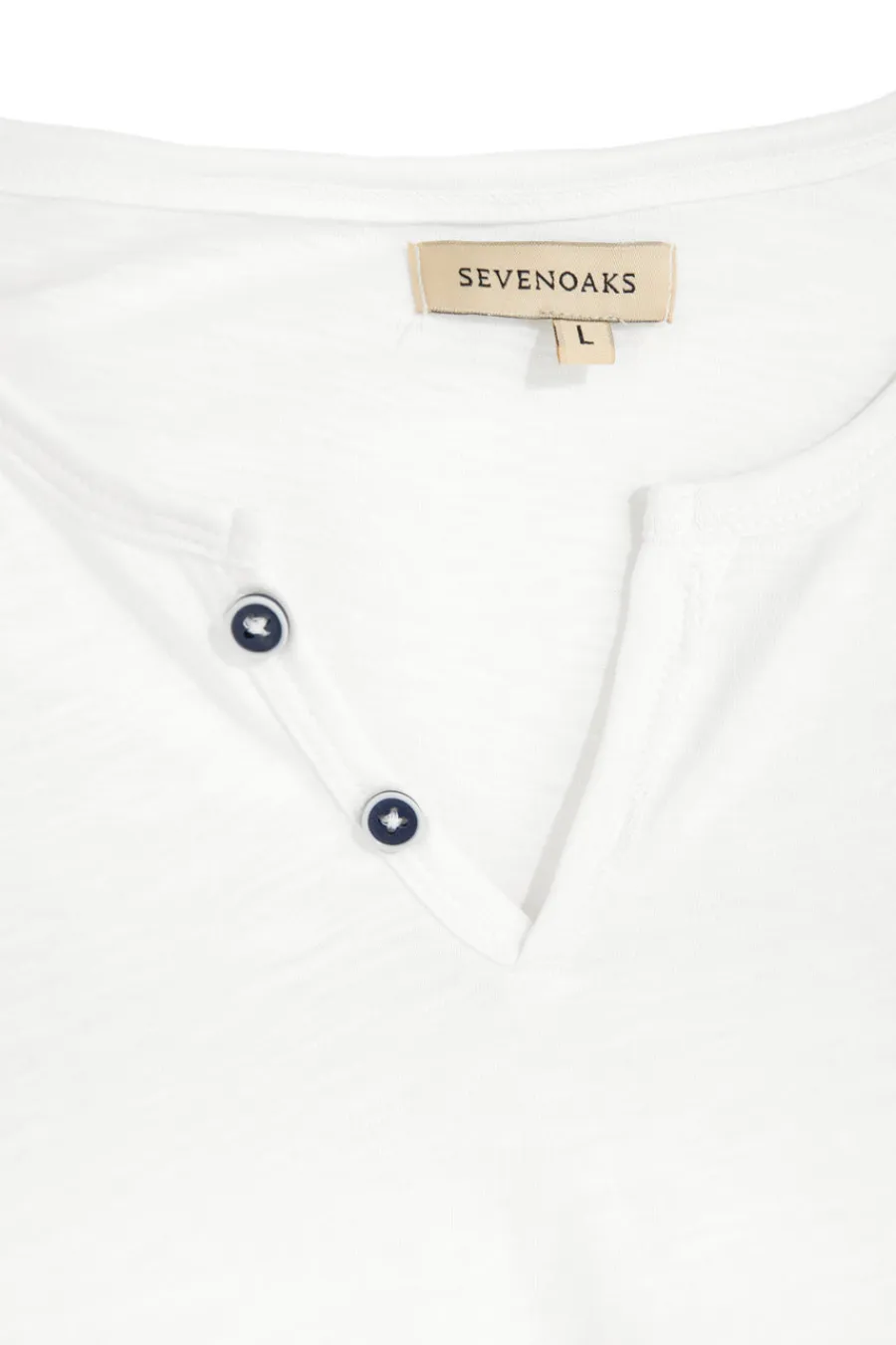 Uomo SEVENOAKS T-hirt bianca con bottoni NBY1343