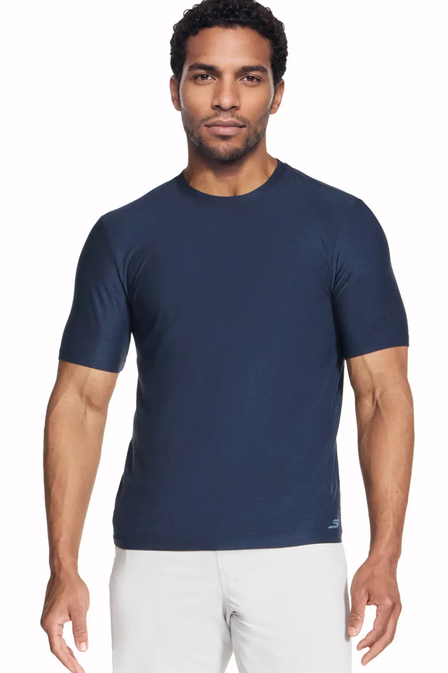 Uomo SKECHERS T-hirt bu girocoo trapirante GO DRI A Day Tee